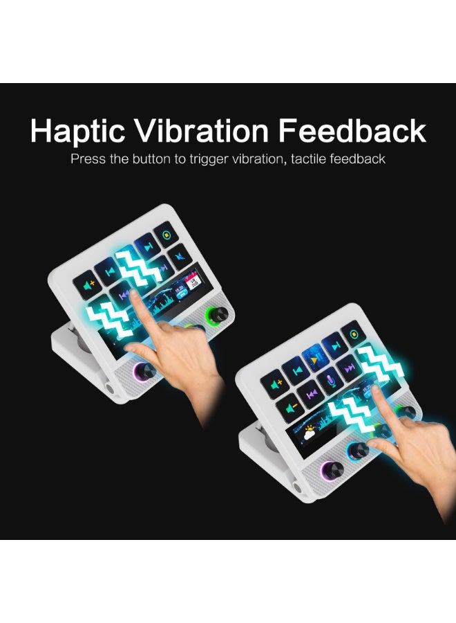 Mirabox N4PRO Visual Customizable Keyboard with Dynamic Display, RGB Knob, Touch Bar and Adjustable Stand (White) - Image 3